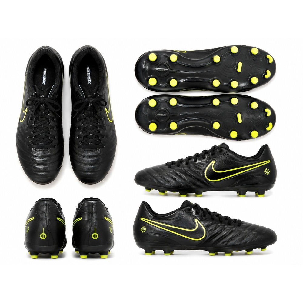 Nike Tiempo Legend Black Volt Soccer Cleats‎ FG Youth Cleats